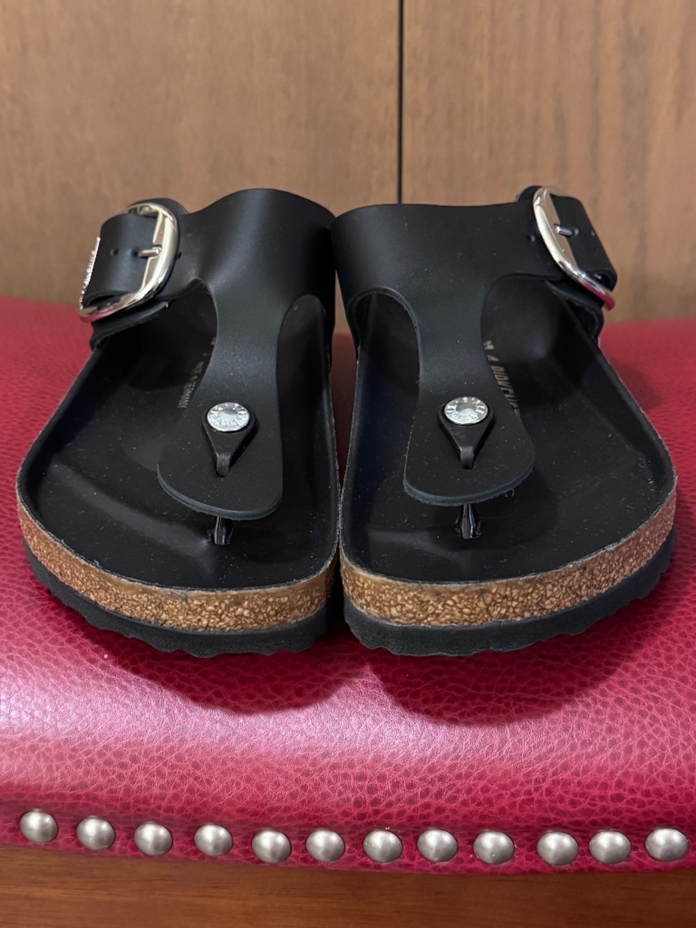 Birkenstock Gizeh Big Buckle Oiled Leather Sandal - Black - Size 37 - Picture 5 of 8